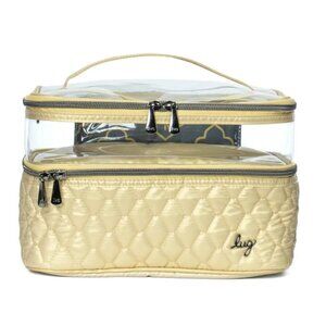 Lug Whoosh Clearview Cosmetic Case Metallic Gold Makeup Case